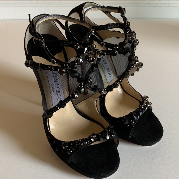 Super Rare Jimmy Choo Viola Crystals Sandals - Picture 4 of 16